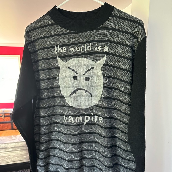 Vintage sweater Smashing Pumpkins World is a Vampire print - Picture 4 of 7